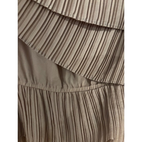 One Shoulder Dress Ruffle Tiered Pleated Party Cocktail‎ Mini Dress Medium - Picture 2 of 4